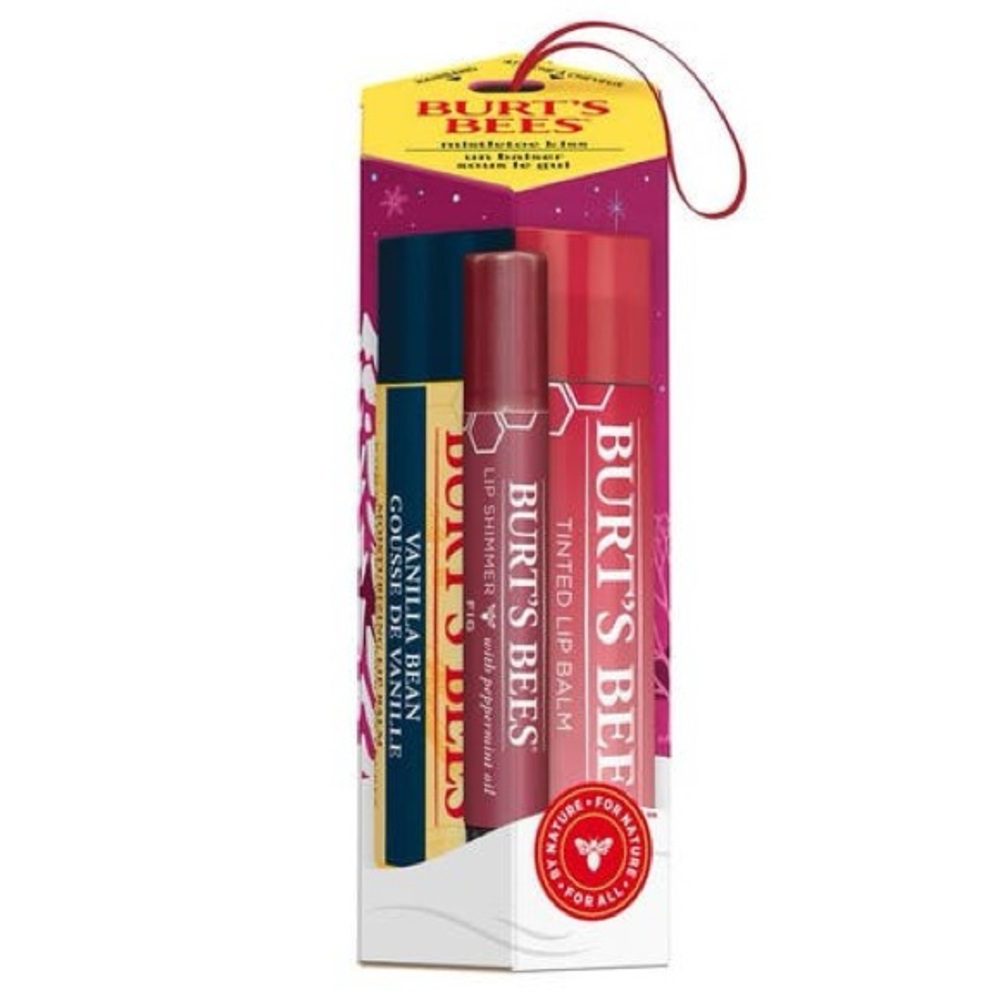 Burt’s Bees Bundle of 3 Tinted Shimmer Vanilla Bean Chapsticks, NWT